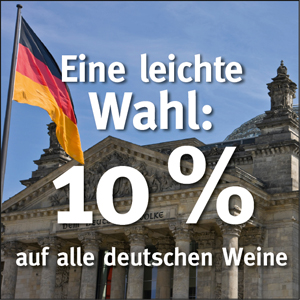 10% Rabatt auf alle deutschen Weine in der Wein-Bastion Ulm
