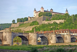 Würzburger Festung Marienberg mit Weinbergen