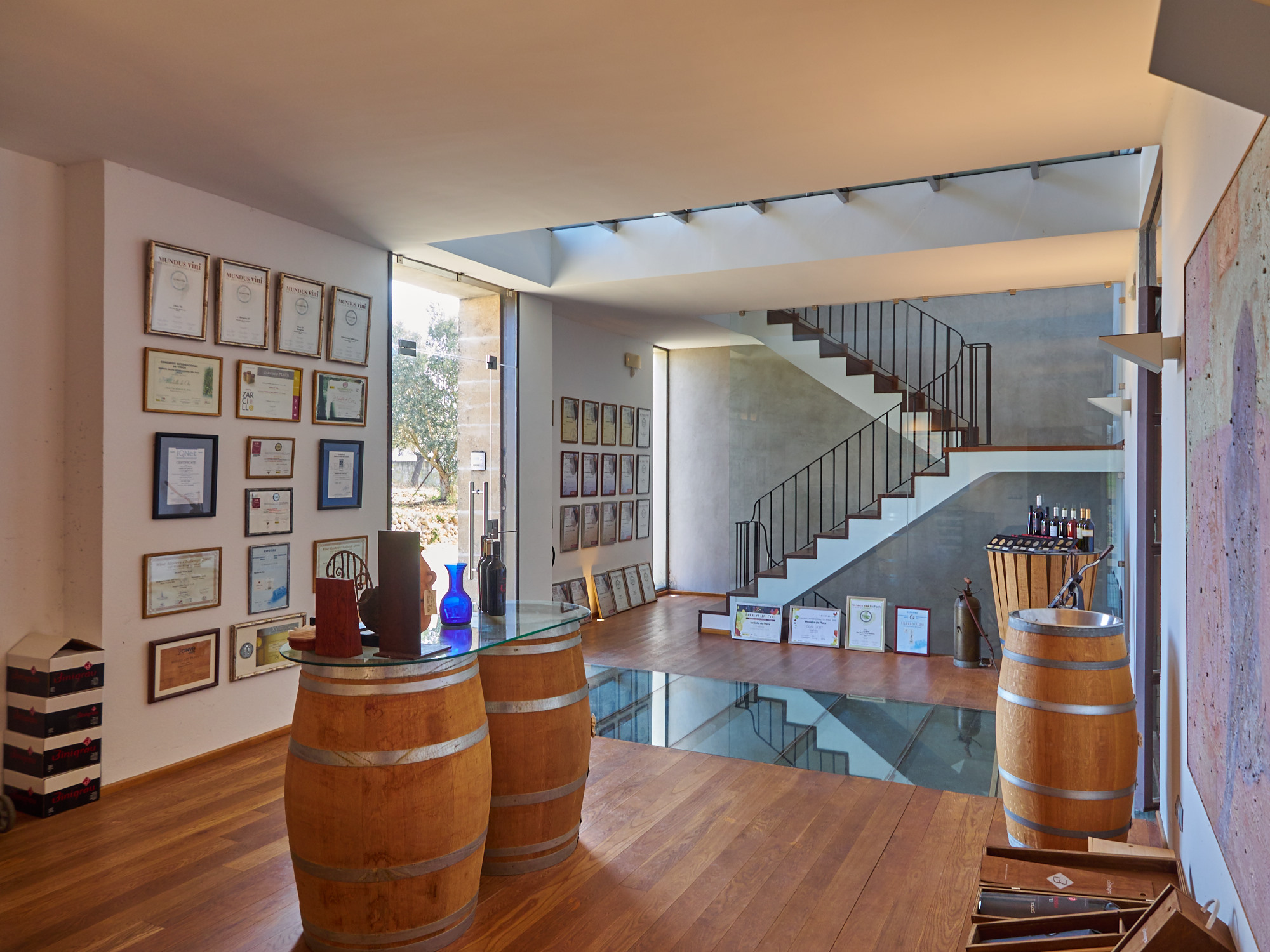 Sichtbeton, Glas & Holz: die Stilelemente eines modernen Weinguts 