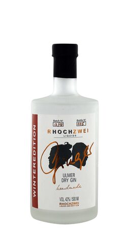 R Hochzwei Liquids - Ulmer Ginger Gin Winter Edition Small Batch Dry Gin 0,5 l - 42%