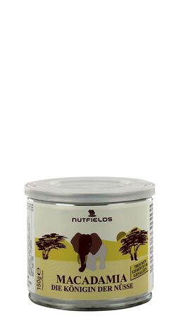 Nutfields - Macadamia-Nüsse geröstet und gesalzen 150 g Dose