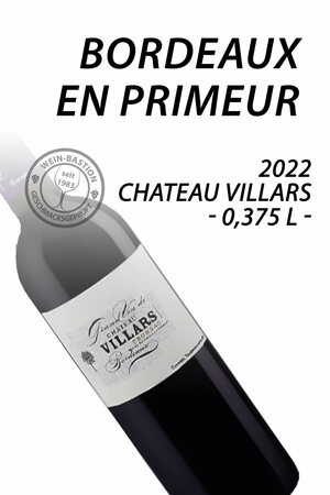 2022 Chateau Villars 0,375 l - halbe Flasche - Fronsac AC